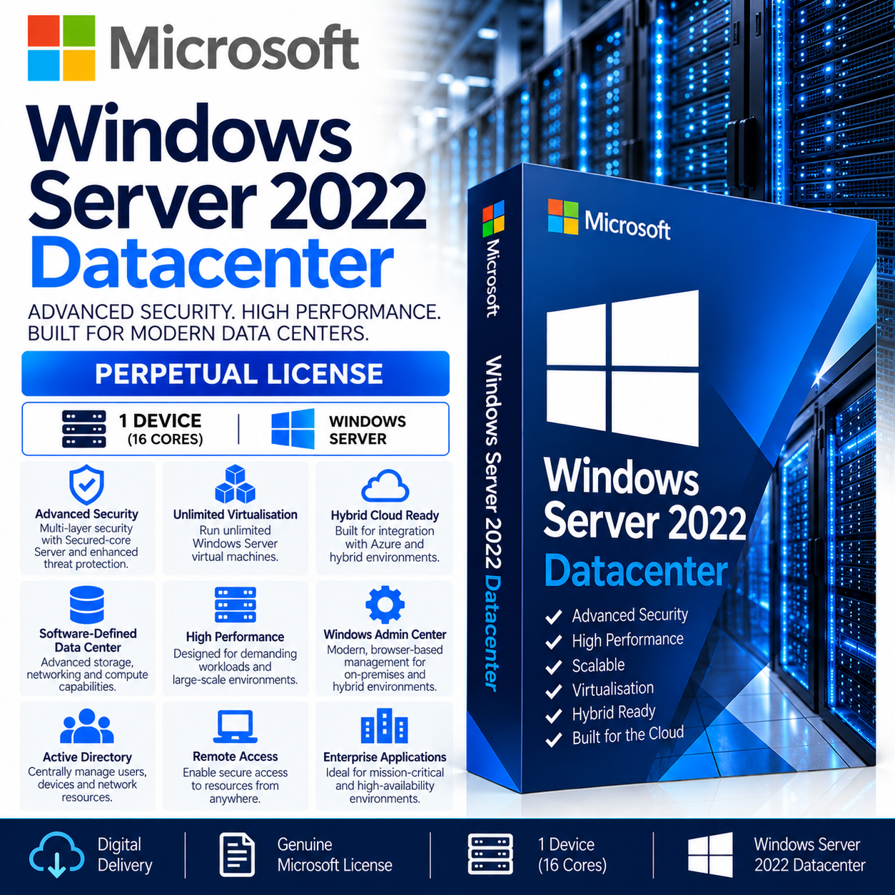 Windows Server 2022 Datacenter - 1 Server