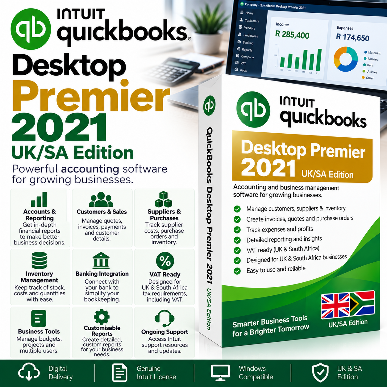 QuickBooks Desktop Premier 2021 UK/SA Edition