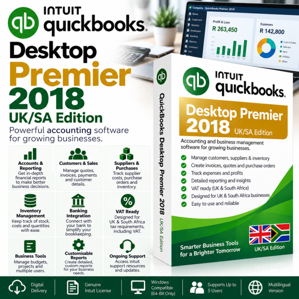 QuickBooks Desktop Premier 2018 UK/SA Edition